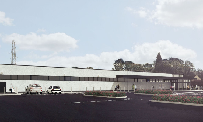 An artist's impression of the Aldi store planned for Myrekirk in Dundee.