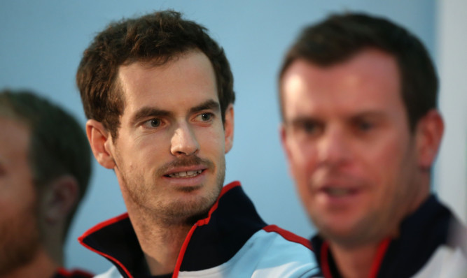 Andy Murray and team captain Leon Smith face the media ahead of Fridays tie.