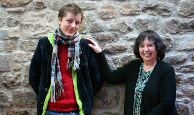 Festival headliner Jane Yolan and poet-in-residence Harry Man.