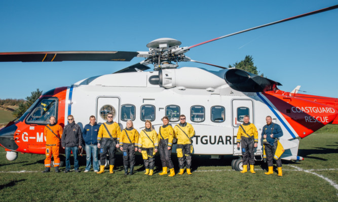 Kinghorn and Queensferry lifeboat crews train with the new S92 search and rescue helicopter.