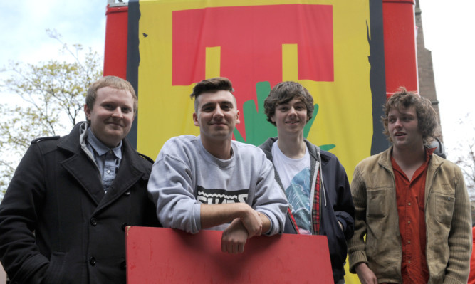 The LaFontaines outside the Overgate on Saturday.