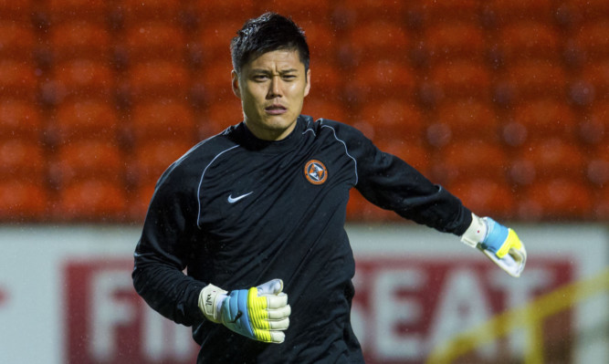 Dundee United goalkeeper Eiji Kawashima.