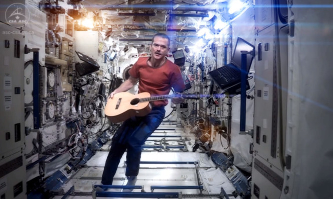 Commander Hadfield has covered David Bowie's hit Space Oddity.