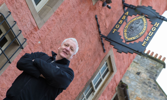 Thomas Moffat, chief executive of Visit Dunfermline, stands outside Abbot House.
