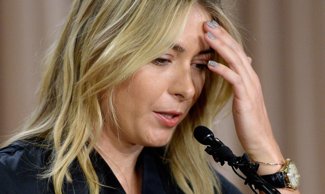 Maria Sharapova speaks to the media to annoucnce her failed test.