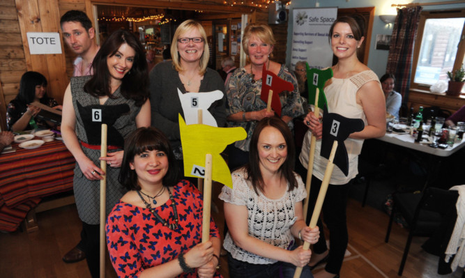 Some of those who took part in the race night.