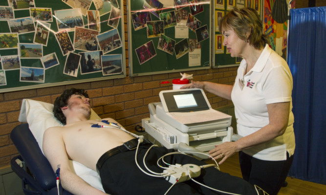 200 pupils were tested at Arbroath High School.