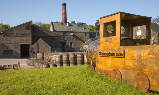 The Glencadam Distillery at Brechin. Whisky is a major Scottish export to Europe.