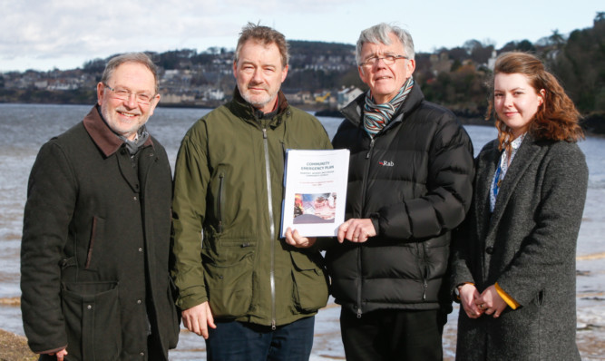 From left: Councillor Tim Brett, emergency plan coordinators Rick Dunkerley and Andy Gilles and Emergency Resilience Officer Emma Palmer.