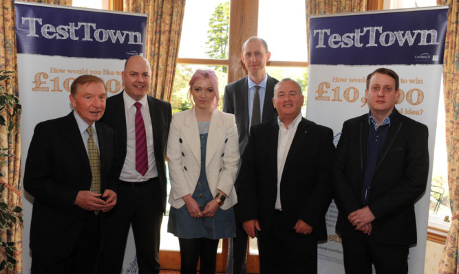 From left: Sir Tom Farmer, Gordon Merrylees, Laurissa Drysdale, Jim Metcalfe, Alan Mutter and Dougie Clark.