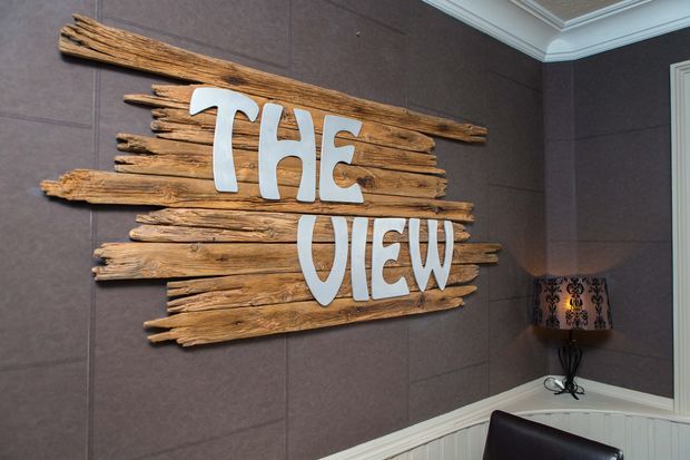 Mike Begg and Katy Gordon chat over The Lunch at The View in Wormit, Fife