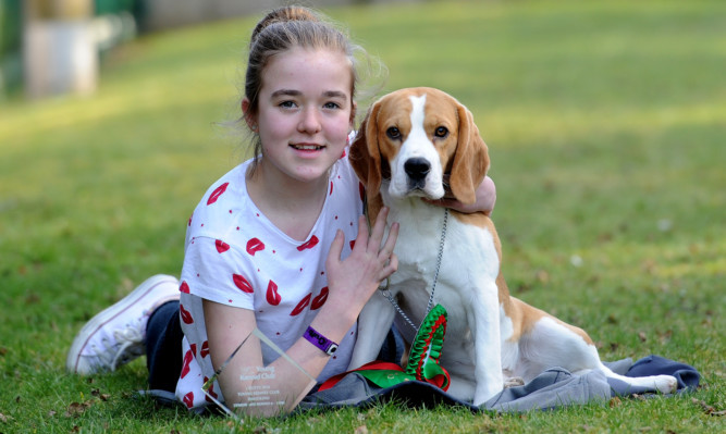 Ella Findlay with her dog Angus.