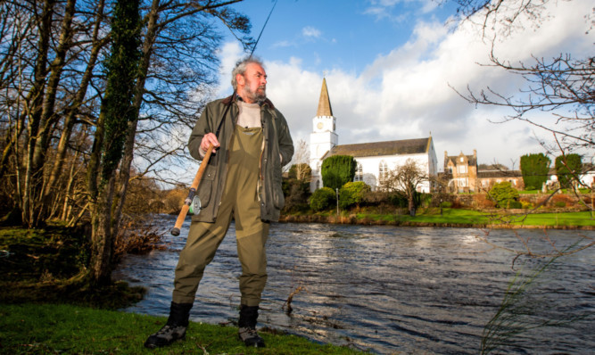 Pat Silvey, secretary of Comrie Angling Club, pictured at the River Earn where there will now be a curb on keeping fish caught there.