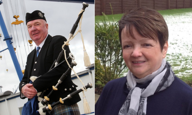 Neil Cameron and Angela Hynd have called time on their careers at Rosyth Dockyard.