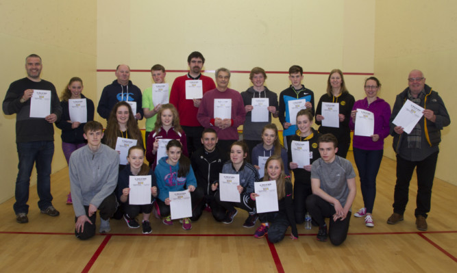 Sponsorship forms for the yomp were handed out at Arbroath Sports Centre.