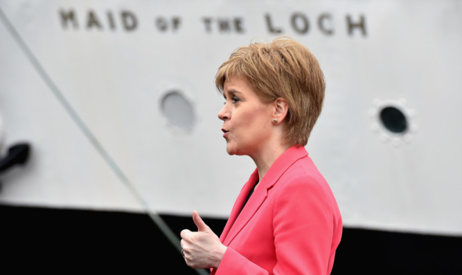 Nicola Sturgeon visits the Maid of the Loch paddle steamer in Balloch.