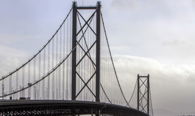 The Forth Road Bridge.