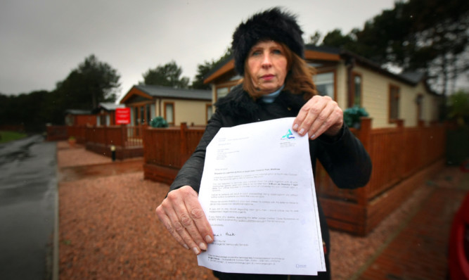 Anger: Helen Reid is just one of the residents told she has until April 7 to leave her home at the Montrose holiday park.