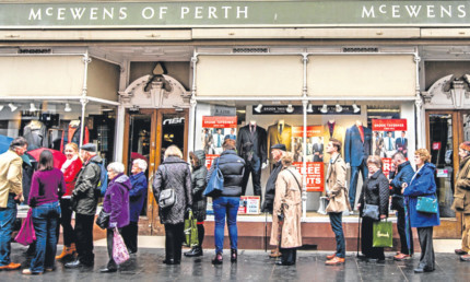 Long queues formed outside McEwens