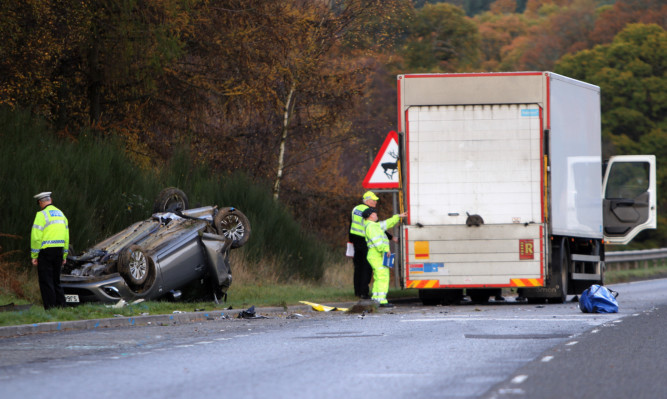 Simpson veered into John Trimble's car on the A9 near Ballinluig in Novermber 2014.