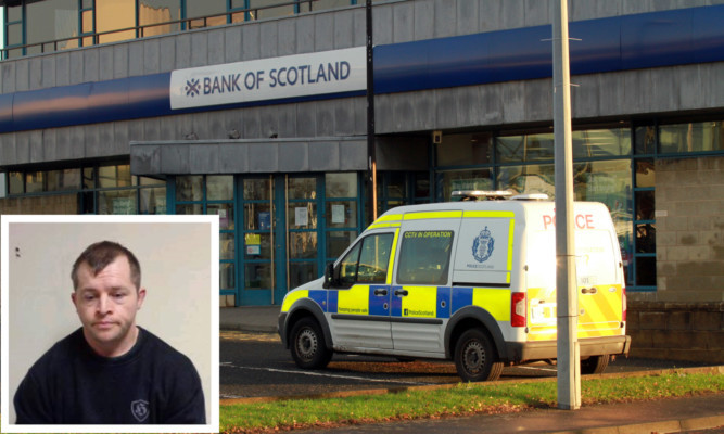 Patrick (inset) admitted forcing the cabbie to rob the Bank of Scotland in the Mitchelston Industrial Estate.