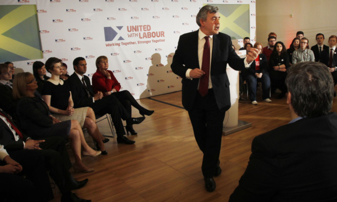 Gordon Brown speaks at the launch of United With Labour in Glasgow on Monday.
