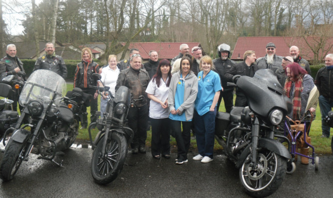 The Black Cherries motorbike group paid a visit to residents at Balhousie Luncarty Care Home.