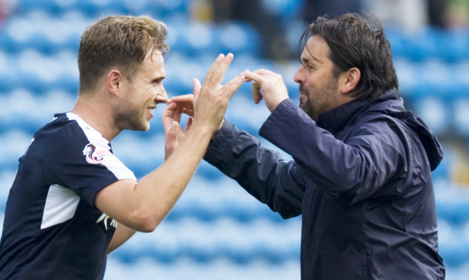 Paul Hartley (right) with Greg Stewart.