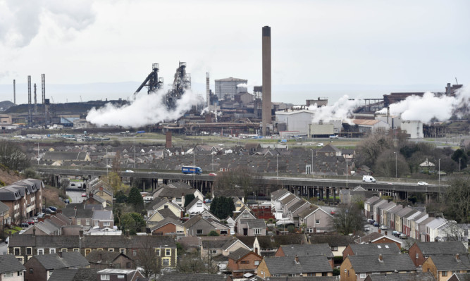 The UK's largest steel works in Port Talbot, South Wales.