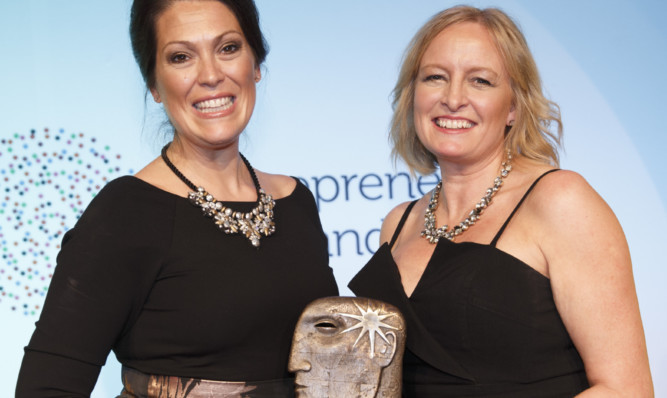 Julie Wilson and Amy Livingstone won the emerging category at the Entrepreneurial Scotland 2015 awards.