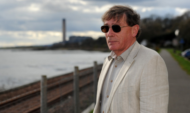 Tim Collins with the Longannet power station in the background.