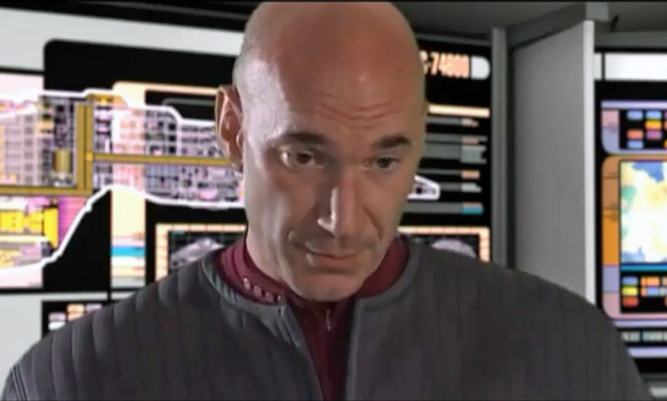 Giles Aston as Jean Luc Picard.