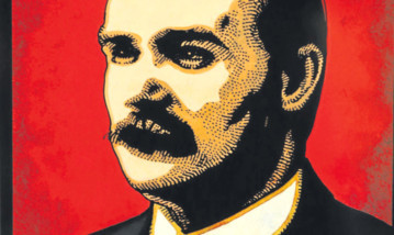 A limited edition print of Jim Fitzpatricks image of James Connolly,  specially created for Reclaim the Vision of 1916 in Dublin.
