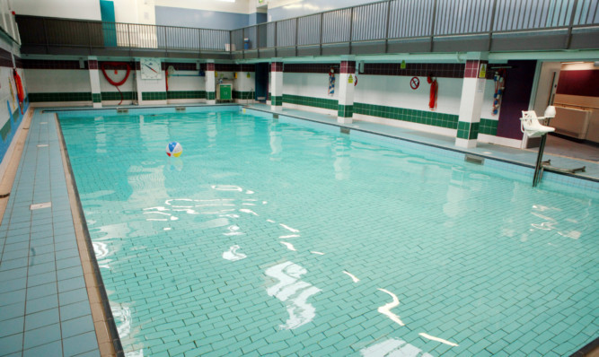 The refurbished pool.