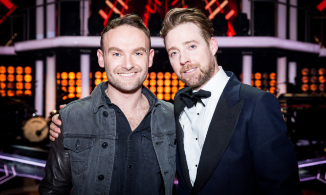 Kevin Simm, left, with mentor Ricky Wilson.