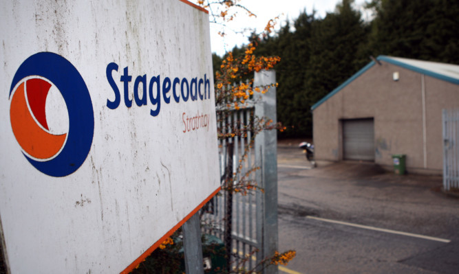The Stagecoach Strathtay depot in Smeaton Road.