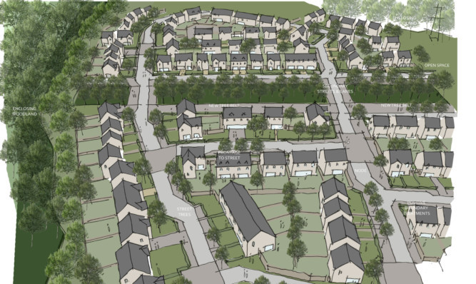 An artist's impression of the development at Almond Valley.