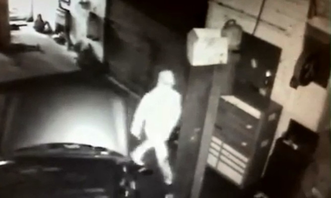 CCTV footage has been post online by the garage.