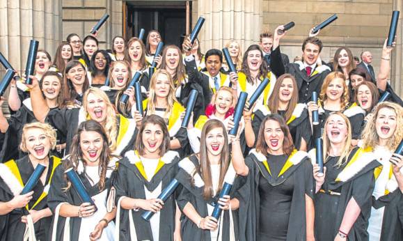 Record numbers have appled in the hope of one day graduating from Dundee University.