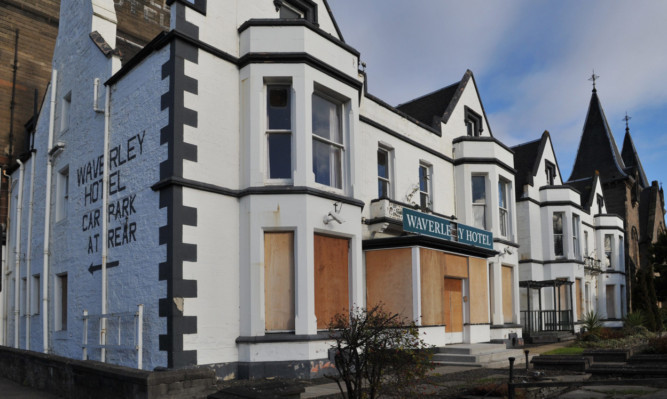 The derelict Waverley Hotel.