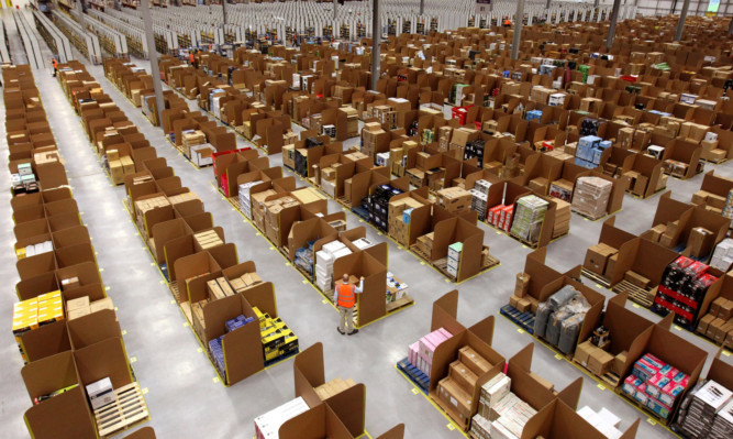 Amazon's Dunfermline facility is approximately the size of 14 football pitches.