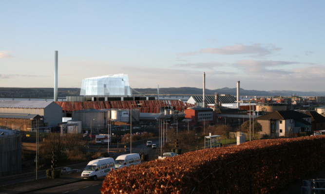 An artist's impression of the new biomass plant behind the Nynas Plant.