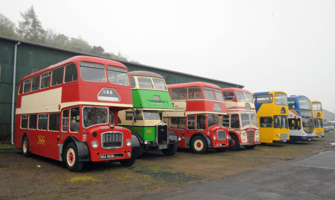 Some of the buses from days gone by which featured.