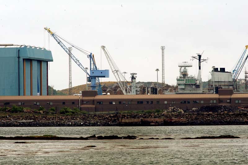 Rosyth - Pic shows part of the Rosyth naval dockyard.