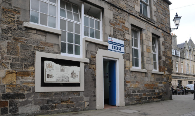 The public toilet next to the library in St Andrews which is threatened with closure.