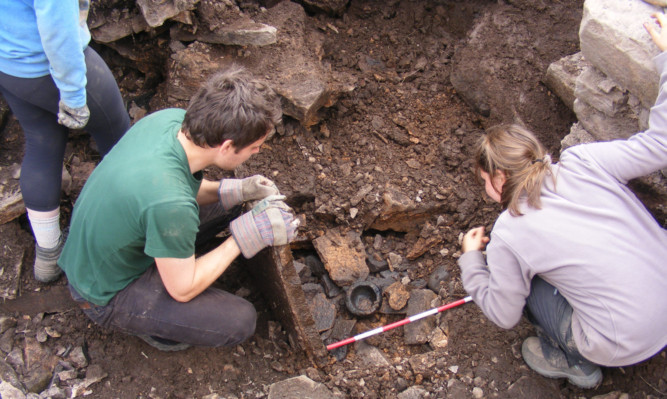 Work continues at the Castle Craig dig.