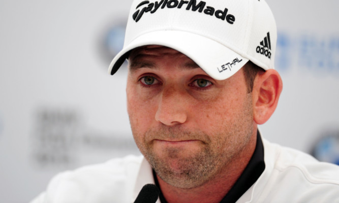 Sergio Garcia at a press conference at Wentworth on Wednesday.