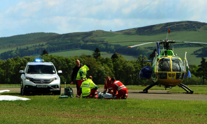 An accident scenario set up to show what the new service will offer.