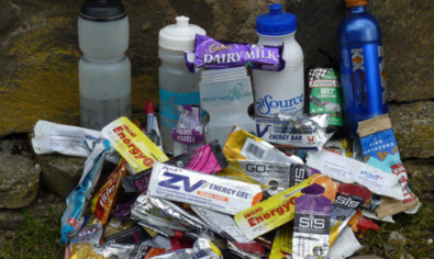 Some of the litter Alastair collected after the Etape.