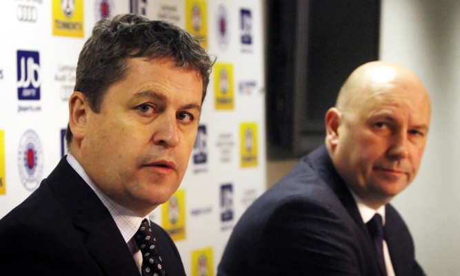 David Whitehouse (left) and Paul Clark acted as administrators at Ibrox.